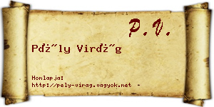 Pély Virág névjegykártya